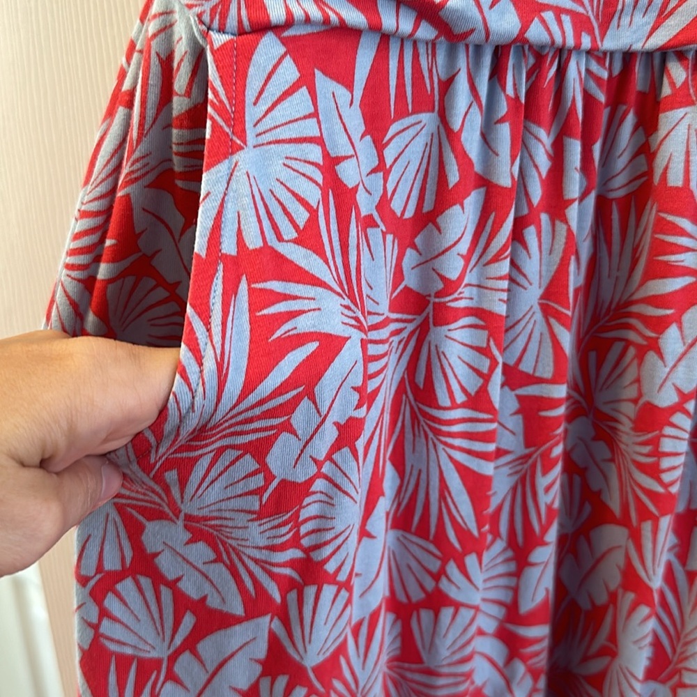 Boden Dress 10P red and blue with pockets - Picture 3 of 5
